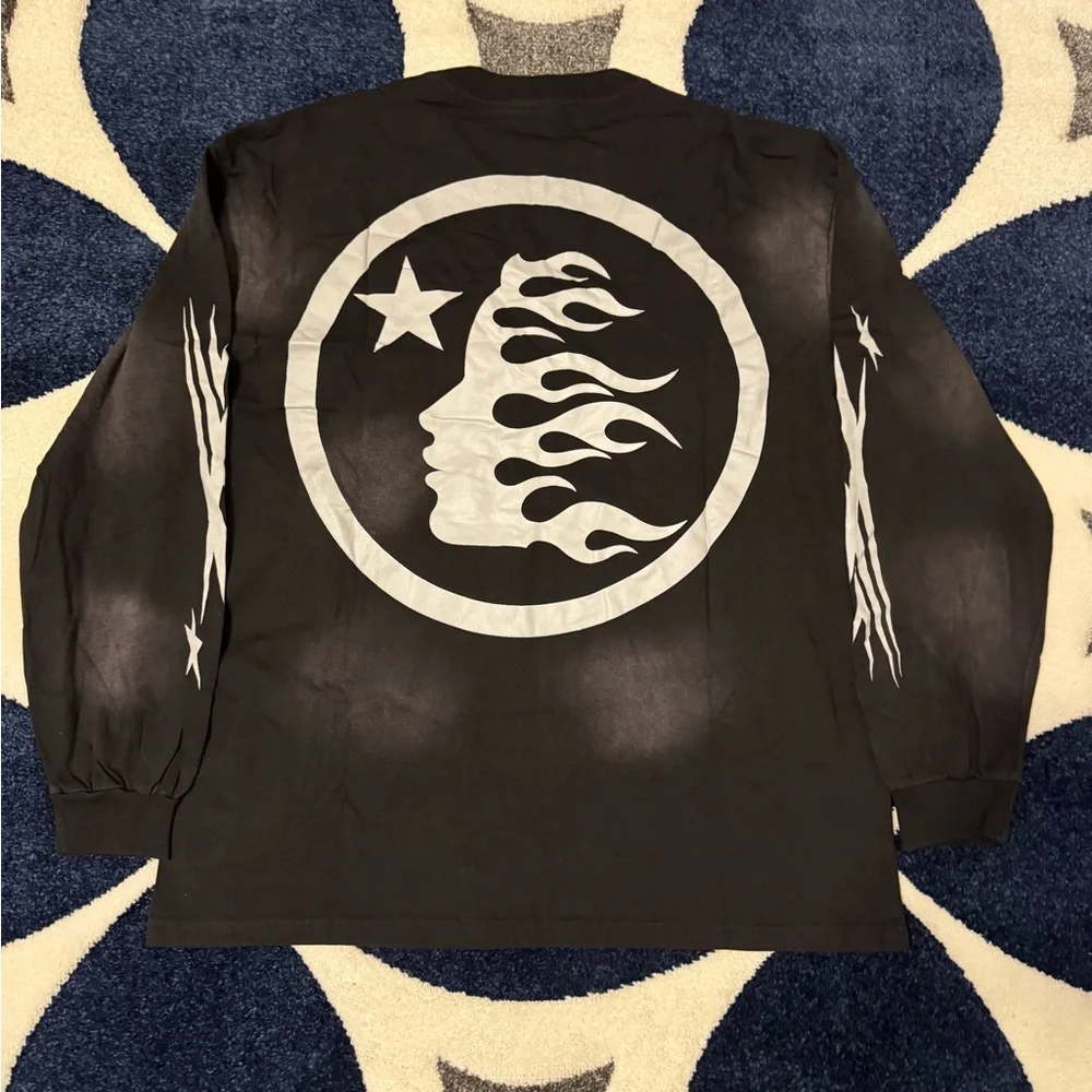Hellstar Sports Flame Longsleeve T-Shirt Men’s Size Large - Picture 3 of 3